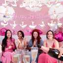 2 x 3pcs Goose Theme Garlands Banner Cute Farm Animal Geese Party Banner Pink Bow Silly Goose Birthday Bunting Decor Farm Animal Themed Party Celebrations for Girls Boys Birthday, Baby Shower Decor