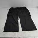 Comdecevis Men's Casual Cargo Pants Workout Joggers Stretch Sweatpants Hiking Drawstring Tactical Pants with Multi Pockets (3X-Large, Black)