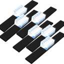 Wesiti 6 Pcs Wooden Name Badge Holder ID Badge Tray Organizer Name Tag Holders Note Card Organizer Plate Table Holders Sign Decor for Office Business, 23.62 x 3.5 x 0.75 Inch(Black)