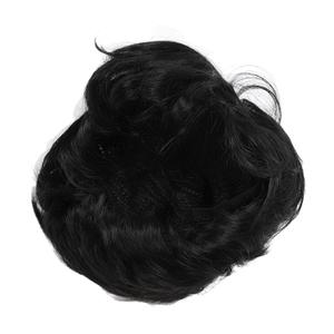 Male Synthetic Full Wigs, Multifunctional Layered Heat Black Middle Part Short Wig for Men for Daily for Boy