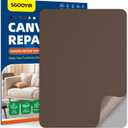 2 x Self-Adhesive Canvas Repair Tape, 8.3" x 11" Waterproof Canvas Repair Patch, Fabric Patch Repairs Kit for Furniture, Tents, Sunbrellas, Boat Covers Awnings, Couches, Clothes, Bags Darker Brown