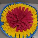 Snuffle Mat for Dogs, Adjustable Pet Sniff Mat for Interactive Games, Pet Enrichment Toys for Large Medium Small Dogs, Mental Stimulation Training and Slow Eating (Rose Red and Yellow)