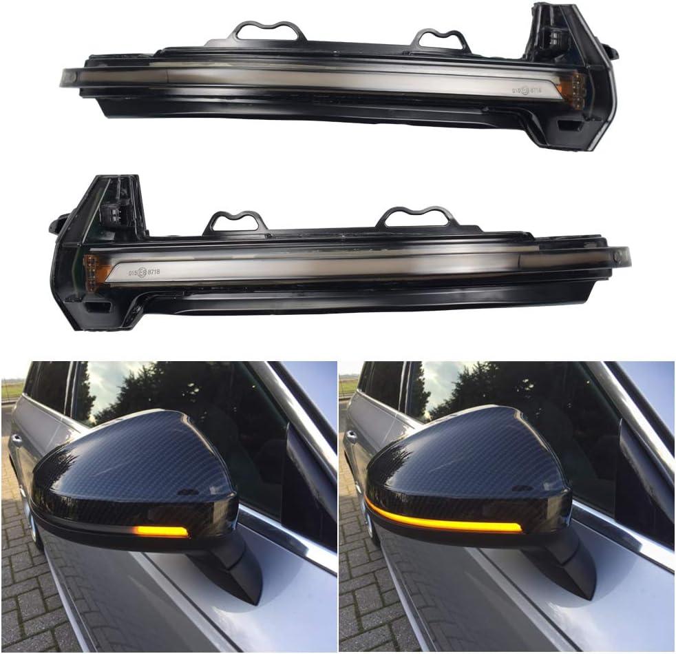Dynamic LED Turn Signal Side Mirror Lights Indicator Blinker For Audi A4 A5 B9 S4 S5 RS5 2017 2018 2019 (Yellow)