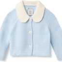 Amazon Essentials x Sofia Grainge Unisex Toddlers' Peter Pan Collar Sweater Jacket, Pale Blue, 2T