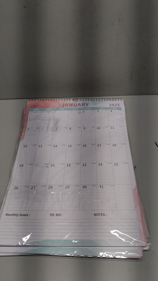 2025 Wall Calendar Planner Hanging Spiral Bound Calendars 12" x 17", Use Jul 2025 - Dec 2026, Art