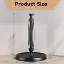 Countertop Paper Towel Holder - One-Handed Tear with Ratchet Mechanism, Weighted Base Degradable Plastic Paper Towel Stand, Black Farmhouse Kitchen Bathroom Decor Accessories