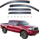 JOYTUTUS in-Channel Rain Guards Compatible with 2005-2015 Tacoma Double Cab Window Vent Visor Window Deflectors Vent Shades Tacoma Accessories