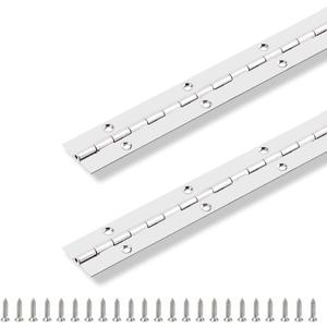 2PCS Piano Hinge 24 Inch x 1 Inch Stainless Steel Continuous & Piano Hinge