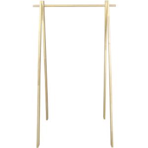 Solid Wood No Tool Assembly Collapsible Aesthetic Clothing Garment Rack