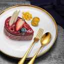 EUIRIO 40Pcs Gold Silverware Set, Stainless Steel Flatware Cutlery Set Service for 8, Mirror Polished Gold Utensils Set Include Forks Spoons Knives for Home, Wedding, Restaurant, Dishwasher Safe