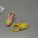 NatureBond Baby Food Feeder/Fruit Feeder Pacifier Nibbler (2 Pack) - Infant Teething Toy Teether Weaning in Appetizing Colors | + Additional Silicone Sacs (Peach Pink and Lemonade Yellow)