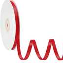 Double Face Red Satin Ribbon 1/4 Inch X 50 Yards Polyester Red Fabric Ribbon for Crafts Flower Bouquet Sewing Arts Wedding Party Decoration