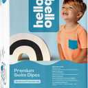 Hello Bello Premium Swim Diapers - Size L (32-40 lbs), Cute Extra-Bright Lobster Designs, 17 Count Jumbo Pack