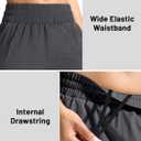 MIER Running Shorts for Women Quick Dry Mid Waisted Athletic Workout Gym Shorts with Mesh Liner, 4 Inch Inseam, 3 Pockets (Gray, XS)