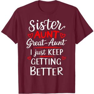 Mother's Day Grandkids Sister Aunt Great Aunt T-Shirt, XL