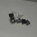 6 Pack Wall Hanger Fastener, Stainless Steel Mount Brackets Hook With 10mm Inner Width Heavy Duty Tile Display Hangers for Ceramic (Black)