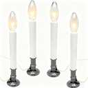 2 Pack Electric Window Candles Lights with Nickel Plated Base, Flickering Flameless Candles with C26 Clear Lights Bulb, Turn On/Off Switch Candlesticks (Nickel(Gold-7W))