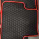 Car Floor Mats Custom Fit for Volkswagen VW Jetta 2019-2025 2026 Black Red Rubber Auto Liner Mats All Weather Protection Heavy Duty Odorless