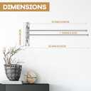 Teenyyou 20.4" Swivel Towel Rack 2 Arms 304 Stainless Steel Sliver