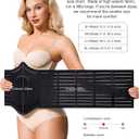 YERKOAD 360 Lipo Foam Post Surgery Ab Board Breathable Tummy Tuck Recovery Waist Cincher Abdominal Compression Board (Black, M)