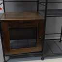 SWTYMIKI Coffee Bar Cabinet Station - Farmhouse Small Coffee Stand Station with Doors, Rustic Storage Organizer for Kitchen, Buffet Sideboard Cabinet Table for Home, Office, Corner, Bar, Espresso