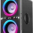 Bluetooth Speaker, 200W Peak Loud Stereo with Big Bass, 20H Playtime, TWS, Fast Charging, Portable Handle, Wireless Large Boombox Bocina with LED Light for Party Outdoor Backyard Camping