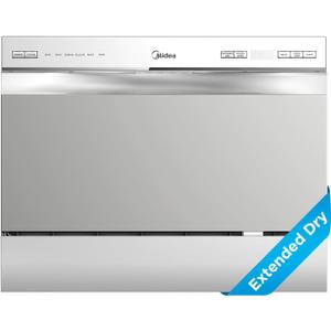 Midea MDC22P2ASS Countertop Dishwasher, 6 Place Settings & 6+2 Washing Cycles Portable Dishwashers, Energy Star Dish Washer for Dorm, RV & Apartment, Silver