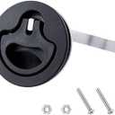 Boat Cam Latch, Nylon Lift Locking Latch with Plate Screws, Flush Pull Hatch Lift, Adjustable 15 to 60mm Marine Hatch Pull with Back Plate for Yacht Boat RV Trailer Show