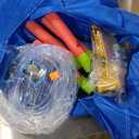 Inflatable Bounce House, 10 in 1 Double Water Slide Bounce House with 750W Blower, Climbing Wall, Jumping, Water Gun, Splash Pool, Basketball Hoop for Kids Indoor Outdoor Backyard