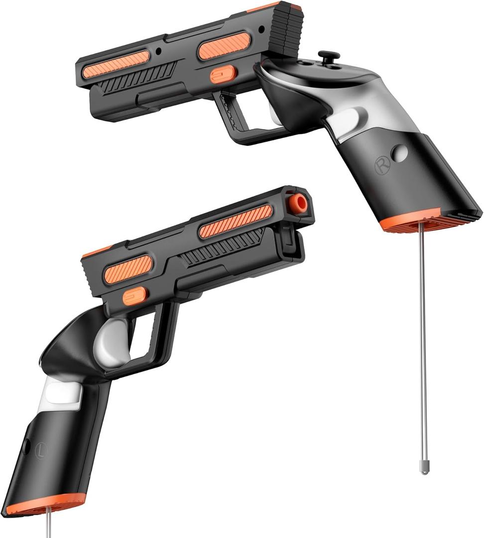 APEXINNO VR Gun Stock Cover for Meta Quest 3 & Quest 3S Controllers, P-istol Grips for Oculus Quest 3/3S, Enhanced FPS Game Feel with Realistic Holding, Handle Shell Case Protector