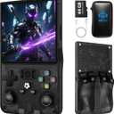 R36MAX Retro Handheld Game Console,4.0 Inch Retro Gaming Console with 64GB Memory,Support 30+ Emulators,Open Source Linux System Hand Held Game Console,4000mAh Battery(Black)