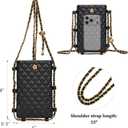 Montana West Quilted Mini Crossbody Bags for Women Trendy Cell Phone Purse (Black)