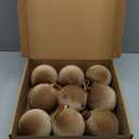 Velvet Ornaments for Christmas Tree Decorations - Brown Xmas Ball Ornament for Indoor Holiday Decor - Shatterproof Christmas Bulbs Ornaments 80mm 3.15inch - Pack of 9