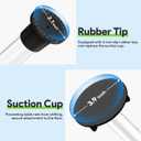 Delog Stand Alone Toilet Safety Rail - Adjustable Width & Height Fit Any Toilet, Medical Toilet Frame for Elderly Handicap Disabled (Black)