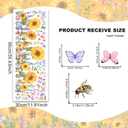 Sunflower Window Clings Floral Bouquet Window Stickers Double-Sided Spring Garden Flower Window Cling Squirrel Butterfly Glass Decals for Bird Windows Strike Prevention (Sunflower)