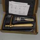 Antique Brass Bathroom Faucet GGStudy Single Handle One Hole Farmhouse Waterfall Bathroom Vessel Sink Faucet Matching with Pop Up Drain