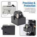1 Pack QP2-4.7 QP2-4R7 4.7 Ohm Refrigerator 1 Pin PTC Start/Starter Relay Refrigerator Overload Protector Fits Whirlpool Frigidaire Kenmore and Most Mini Fridges and Coolers