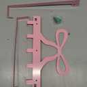 Reallnaive Pink Bow Over The Door Hooks Coquette Bathroom Decor Hanger Wall Mount Rack Holder for Towel, Hat, Coat, Cloth, Keychain, Bag, Home Organizer