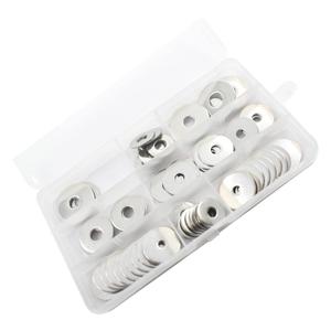 304 Stainless Fender Flat Washer Large Assortment Set for Screw Hardware Lock 75pcs (M4 M5 M6 M8 M10), with Case