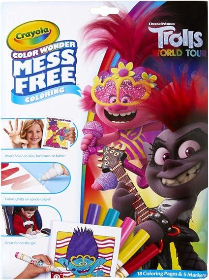 Crayola Trolls 2, Color Wonder Mess Free Coloring Pages & Markers, Gift for Kids, Age 3, 4, 5, 6 - Pack Of 2 Crayola Trolls 2, Color Wonder Mess Free Coloring Pages & Markers, Gift for Kids, Age 3, 4, 5, 6 - Pack Of 2