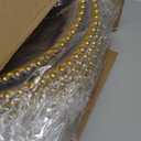 25 Pcs Clear Charger Plates 12.6 inch Plastic Dinner Charger Plates with Gold Beaded Rim for Home Wedding Birthday Bridal Shower Kitchen Party Dinner Table Decor Supplies (Gold)