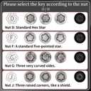 D-Wheel Locking Nut Key Compatible with Toyota Models, Lexus, Tacoma, Wheel Lock Nut Socket Adapter, Anti-Theft Lug Removal Tool, Socket Remover Repair Tool