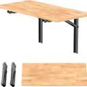 WALMANN Space Saving Wall Mounted Folding Workbench, Heavy Duty Folding Wall Table/Desk for Garage, Workshop, Holds Up to 550 lbs(Tabletop Size: 47.25 x 22.75inch)