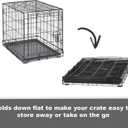 Midwest Homes for Pets 36-Inch New World Crate for Medium-Large Breeds, 41-70 lbs, Single Door Folding Dog Crate, Leak-Proof Tray & Secure Latch, Portable, Durable & Easy to Assemble