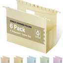 XINGIA Extra Capacity Hanging File Folders, 6 Pack Letter Size Hanging Folders with 1/5-Cut Tabs, Hanging File Folder Organizer for Office Home Filing Cabinet, Designed for Bulky Files, Medical Charts