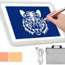 Rechargeable A3 LED Light Box with Carry Bag, elice Wireless Lightbox Drawing Light Table Light Pad Light Copy Board for Artist Sketching, Up to 6670 Lux Super Bright Lightpad for Cricut Weeding Vinyl