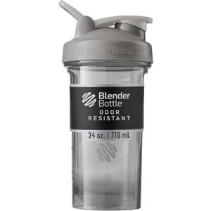 BlenderBottle Shaker Bottle Pro Series Perfect for Protein Shakes and Pre Workout, 24-Ounce, Smoke Grey