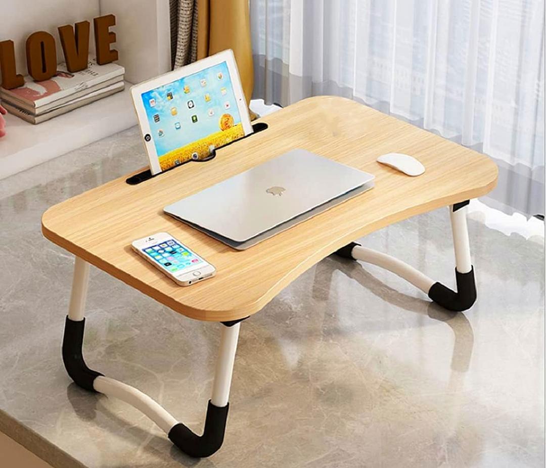 Laptop Bed Table, Portable Laptop Desk Bed Tray with Foldable Legs, Lap Desk TV Tray for Breakfast Serving