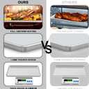 24 Inch Baking Sheet Pans with Rack Set, Natural Aluminum Cookie Sheet, Extra Large Commercial Quality Baking Sheet Pan Set, Warp Resistant Nonstick Thick Cookie Tray Pans for Baking, Roasting