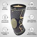 5 x APEXUP Compression Knee Brace for Women, Copper Compression Sleeve for Knee Support, Arthritis Pain Relief, Meniscus Tear, ACL, Running (Small, Yellow+Black)